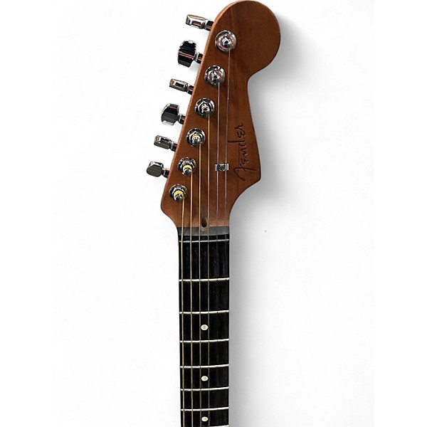 Used Fender acoustasic jazzmaster Green Acoustic Electric Guitar