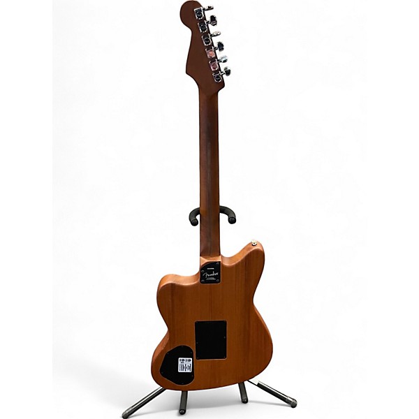Used Fender acoustasic jazzmaster Green Acoustic Electric Guitar