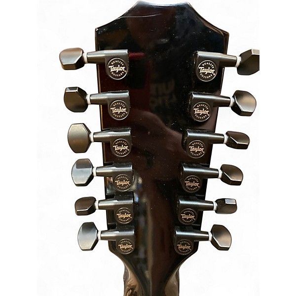 Used Taylor 250CE BLK DLX Black 12 String Acoustic Electric Guitar