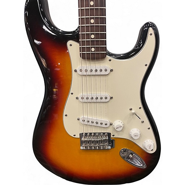 Used 2007 Fender STANDARD STRATOCASTER Brown Sunburst Solid Body Electric Guitar