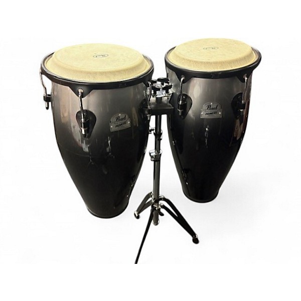 Pearl Primero Conga and Bongo Set With Stand in Mahogany