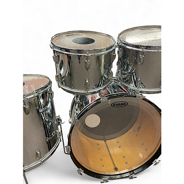 Vintage 1970s Slingerland 4 Piece New Rock Kit Chrome CHROME Drum Kit