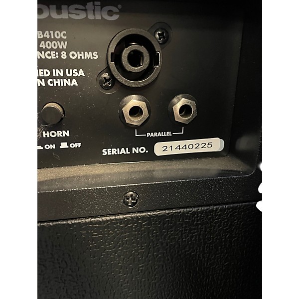 Used Acoustic B410C 4X10 400W Bass Cabinet