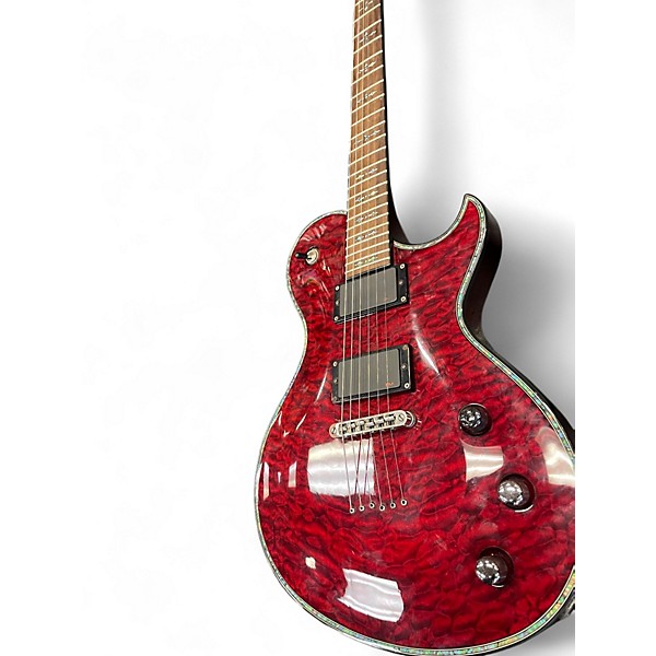 Used Schecter Guitar Research Hellraiser Solo 6 Crimson Red Trans Solid Body Electric Guitar