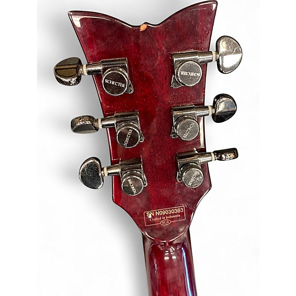 Used Schecter Guitar Research Hellraiser Solo 6 Crimson Red Trans Solid Body Electric Guitar