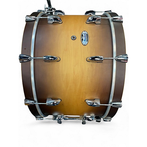 Used Pearl 3 Piece Masters Series Maple Complete Matte Olive Burst Drum Kit