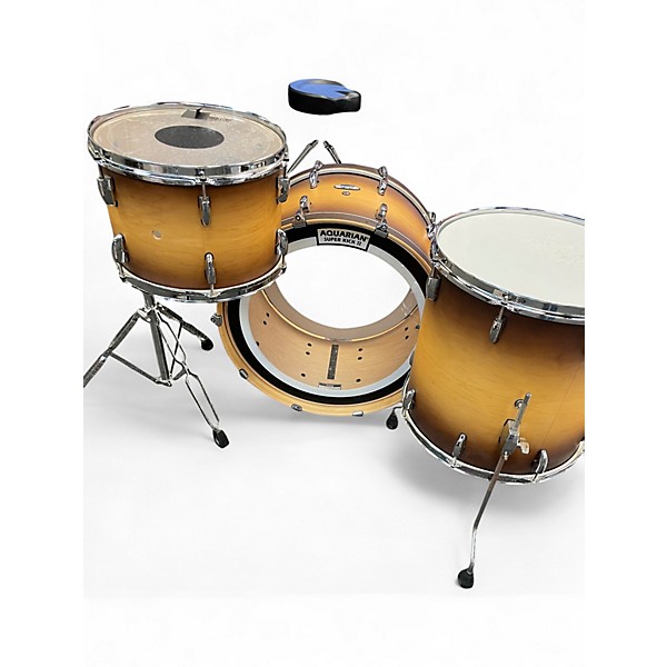 Used Pearl 3 Piece Masters Series Maple Complete Matte Olive Burst Drum Kit