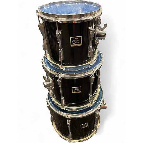 Used Yamaha 5 Piece Stage Custom Black Drum Kit