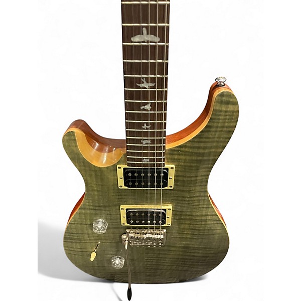 Used PRS SE CUSTOM LH LIGHT GREEN Solid Body Electric Guitar