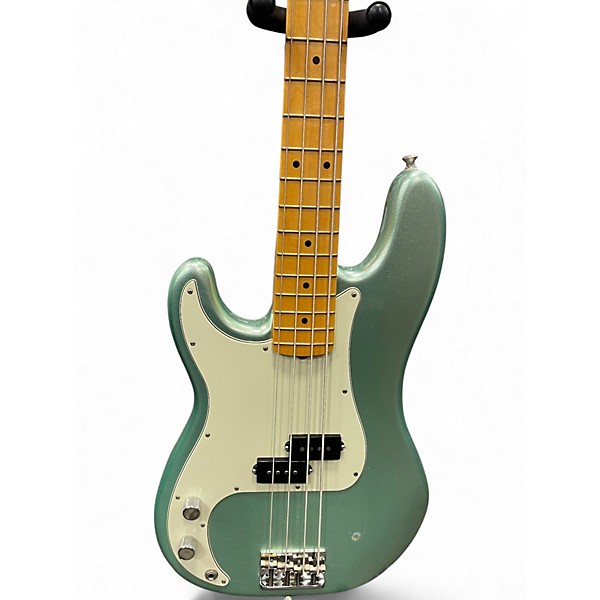 Used Fender American Professional II Precision Bass Left Handed Green Electric Bass Guitar