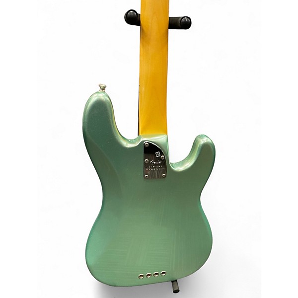 Used Fender American Professional II Precision Bass Left Handed Green Electric Bass Guitar