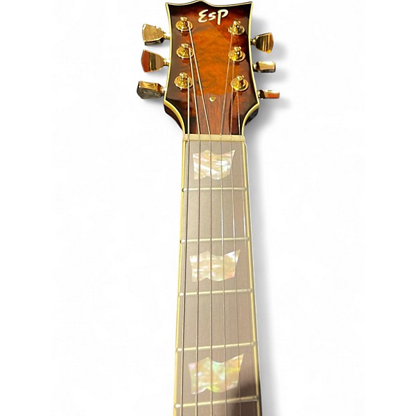 Used 2016 ESP USA Eclipse Tiger Eye BURST Solid Body Electric Guitar