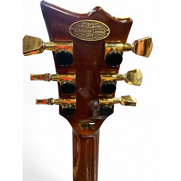Used 2016 ESP USA Eclipse Tiger Eye BURST Solid Body Electric Guitar