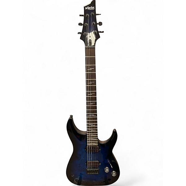 Used Schecter Guitar Research OMEN ELITE 6 Sapphire Blue Trans Solid Body Electric Guitar