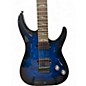 Used Schecter Guitar Research OMEN ELITE 6 Sapphire Blue Trans Solid Body Electric Guitar