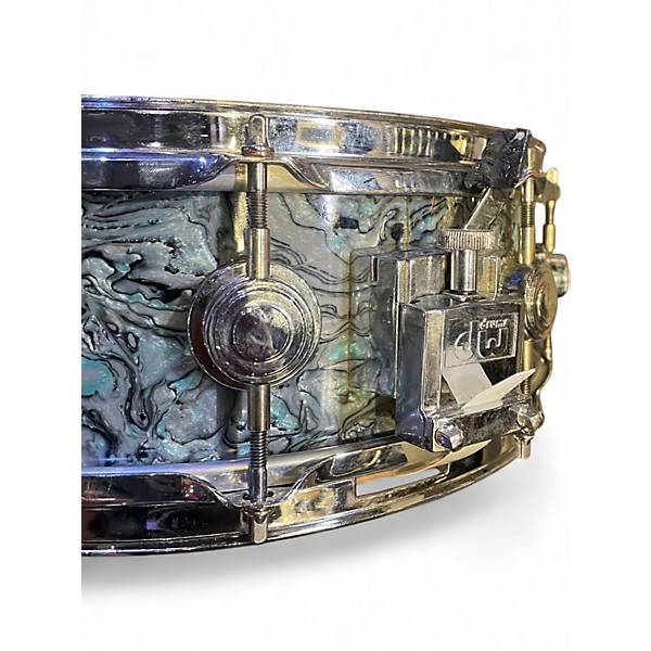 Used DW 14in Collector's Keller Drum Blue Abalone Drum