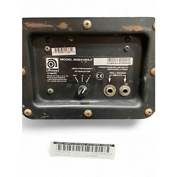 Used Ampeg B410HLF 4x10 Bass Cabinet