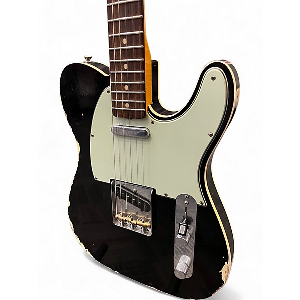 Used Fender telecaster wildwood 10 relic Black Solid Body Electric Guitar