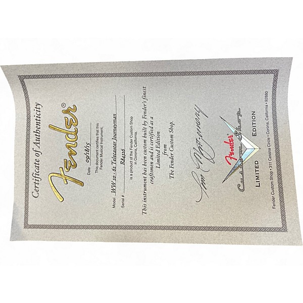 Used Fender telecaster wildwood 10 relic Black Solid Body Electric Guitar