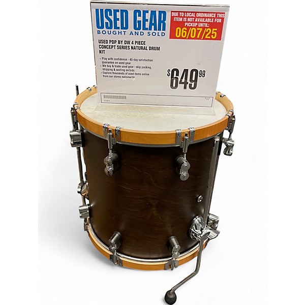 Used PDP by DW 4 Piece Concept Series Natural Drum Kit