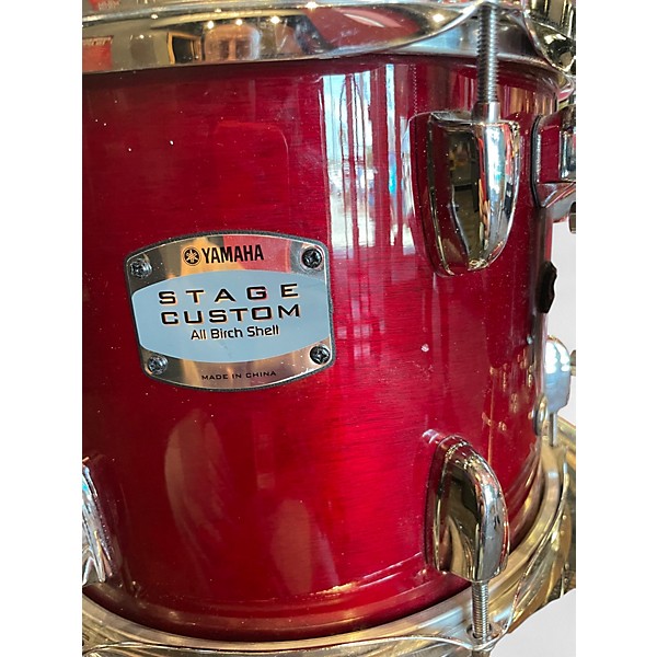 Used Yamaha 4 Piece Stage Custom Red Drum Kit