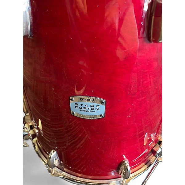 Used Yamaha 4 Piece Stage Custom Red Drum Kit