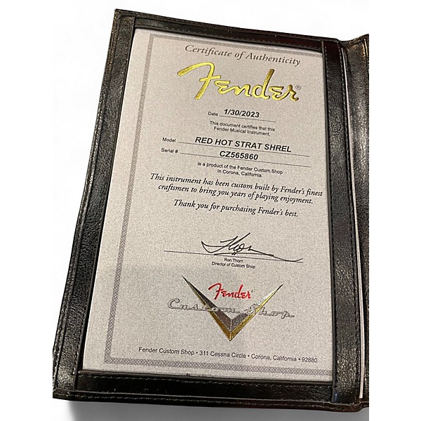 Used 2022 Fender 2022 LTD custom shop red hot stratocaster sherl SHERL Solid Body Electric Guitar