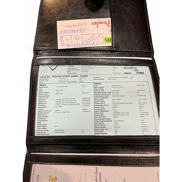 Used 2022 Fender 2022 LTD custom shop red hot stratocaster sherl SHERL Solid Body Electric Guitar