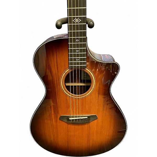 Used Breedlove Premier Concerto Redwood Edgeburst Acoustic Electric Guitar