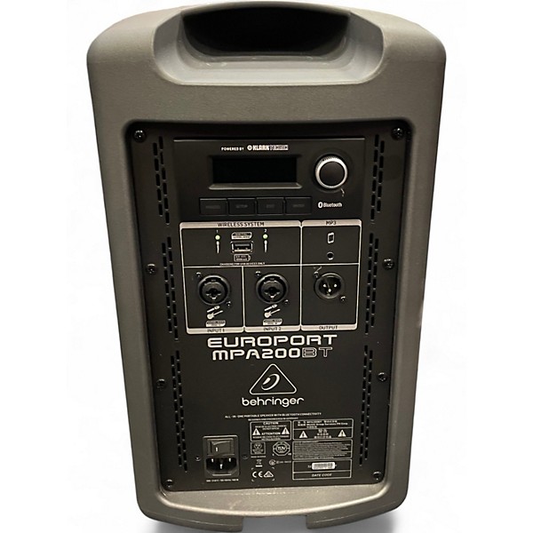 Used Behringer MPA200BT Powered Speaker