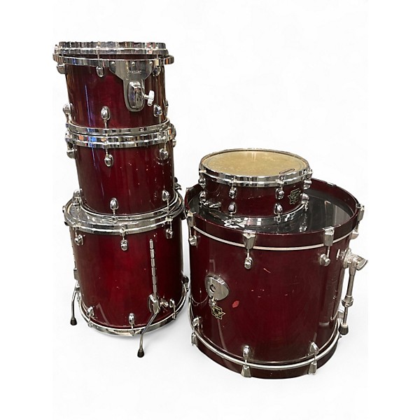 Used Premier 5 Piece CABRIA XPK Trans Red Drum Kit