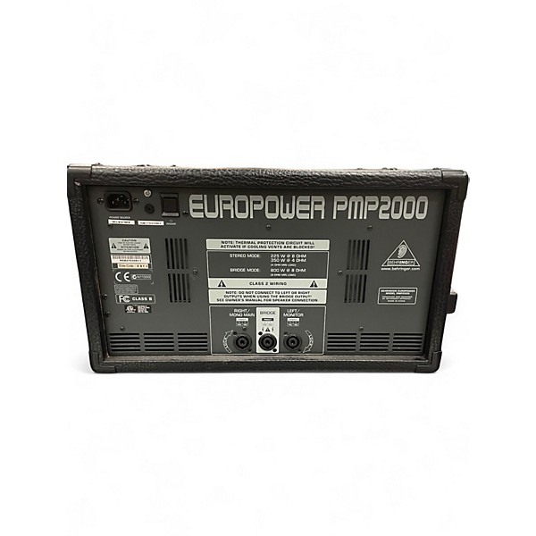 Used Behringer EUROPOWER PMP2000 Power Amp