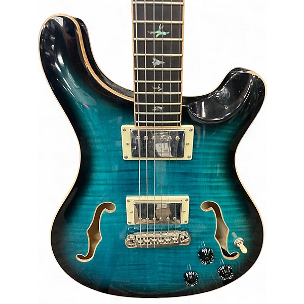 Used PRS SE Hollowbody II Piezo Blue Burst Solid Body Electric Guitar