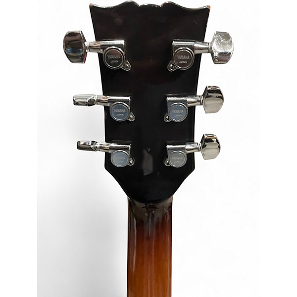 Vintage 1990s Yamaha SA 1100 2 Color Sunburst Hollow Body Electric Guitar