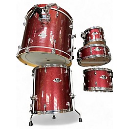 Used Pearl 5 Piece Export RED Drum Kit