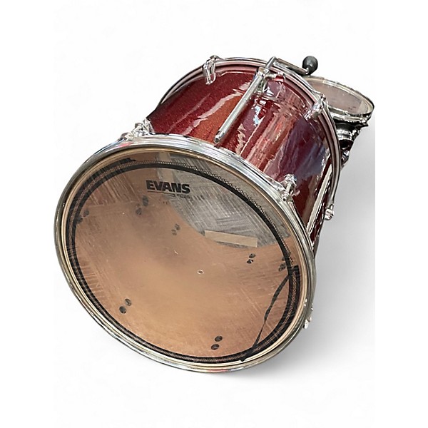 Used Pearl 5 Piece Export RED Drum Kit