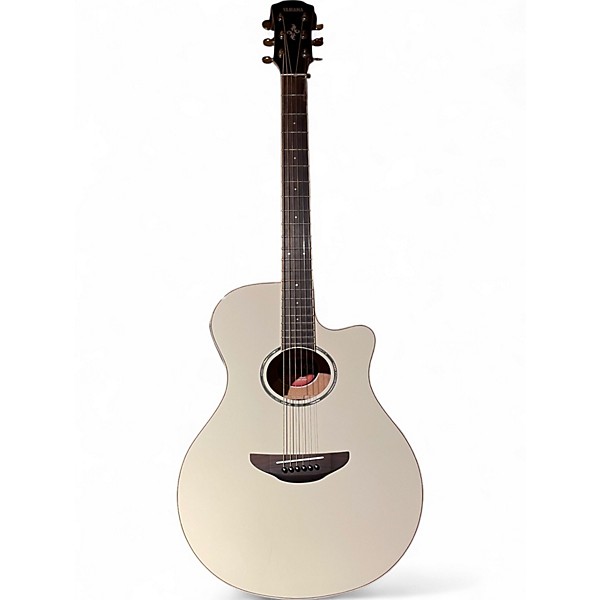 Used Yamaha APX600 Antique White Acoustic Electric Guitar