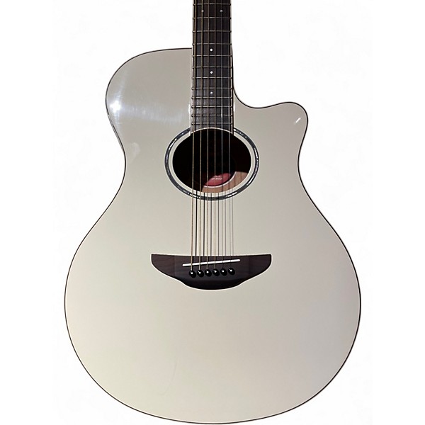 Used Yamaha APX600 Antique White Acoustic Electric Guitar