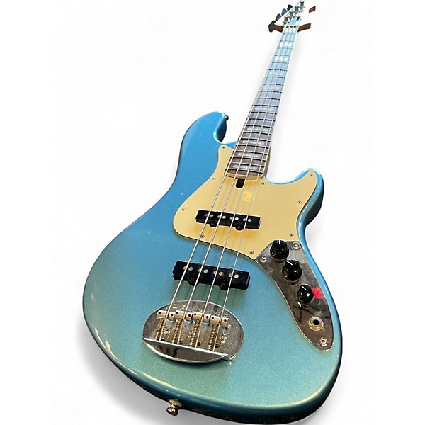 Used Lakland DJ4 Skyline Darryl Jones 4 string Blue Electric Bass Guitar