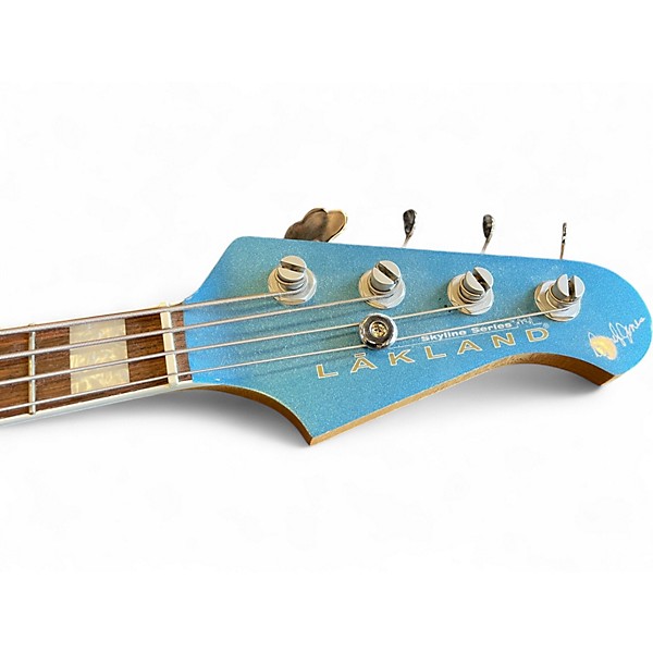 Used Lakland DJ4 Skyline Darryl Jones 4 string Blue Electric Bass Guitar