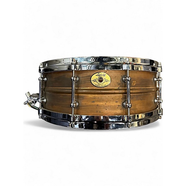 Used Ludwig Concert Brass Snare Drum Drum