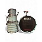 Used TAMA 4 Piece Starclassic Stripped Torquoise Drum Kit thumbnail