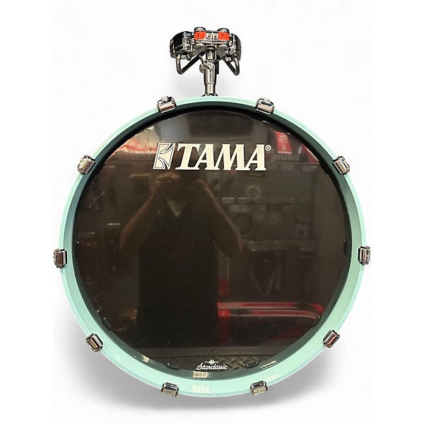 Used TAMA 4 Piece Starclassic Stripped Torquoise Drum Kit