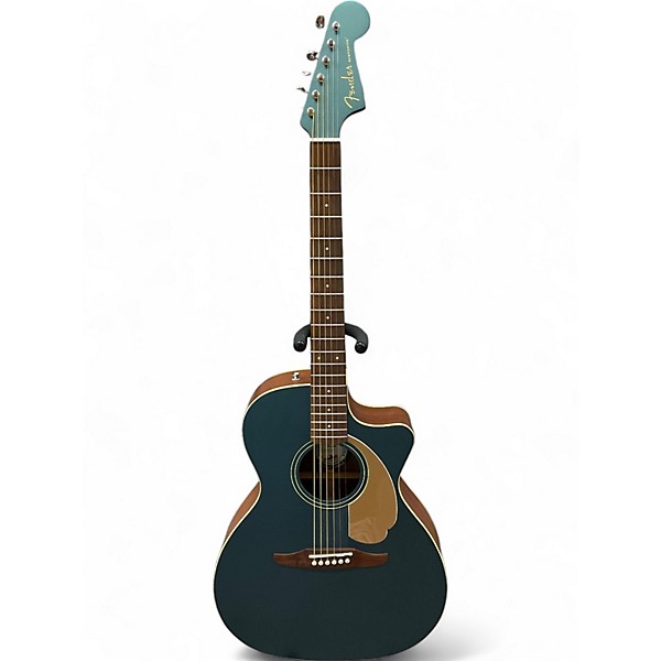 Used 2020s Fender Newporter Player Baltic Blue Acoustic Electric Guitar