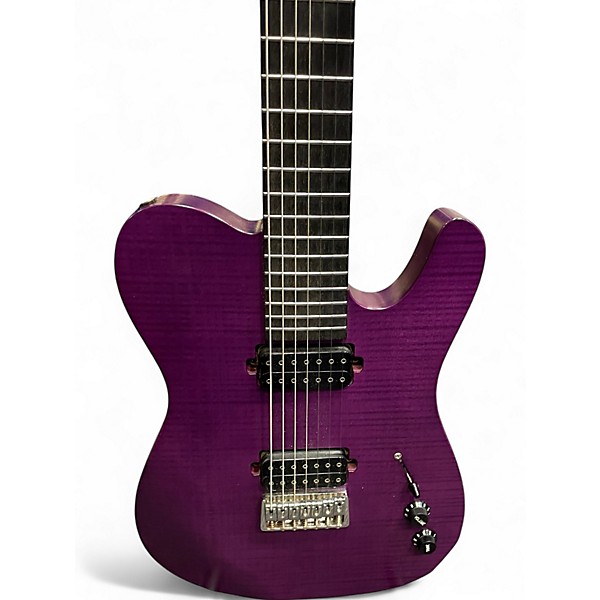 Used Balaguer Woodman Custom 7 string baritone Purple Baritone Guitars