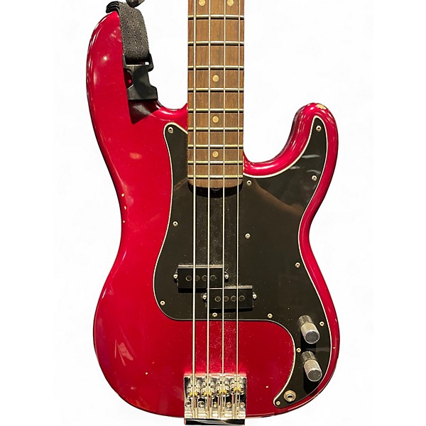 Used 2018 Fender Nate Mendel Precision Bass Candy Apple Red Electric Bass Guitar