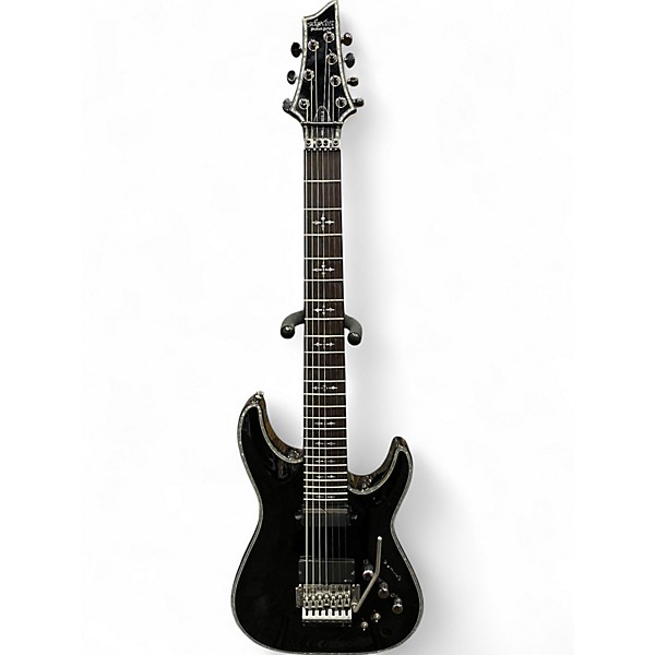Used Schecter Guitar Research Hellraiser C7 Floyd Rose Sustaniac black Solid Body Electric Guitar