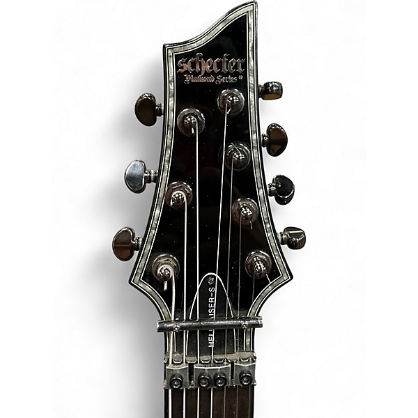 Used Schecter Guitar Research Hellraiser C7 Floyd Rose Sustaniac black Solid Body Electric Guitar