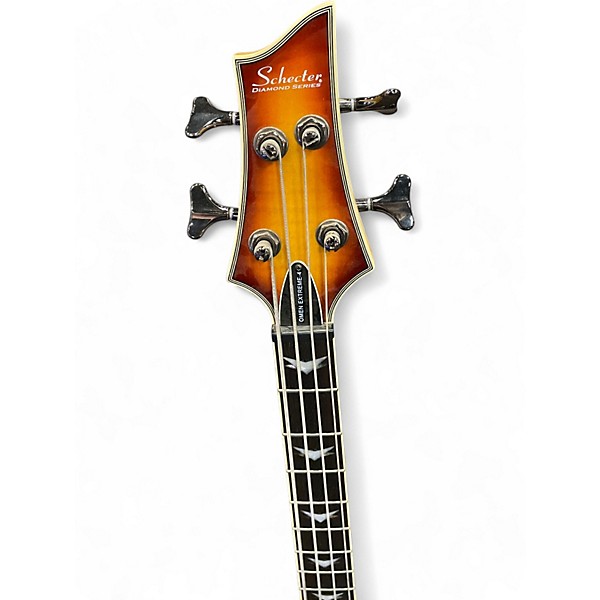 Used Schecter Guitar Research C4 4 String Sunbust Electric Bass Guitar