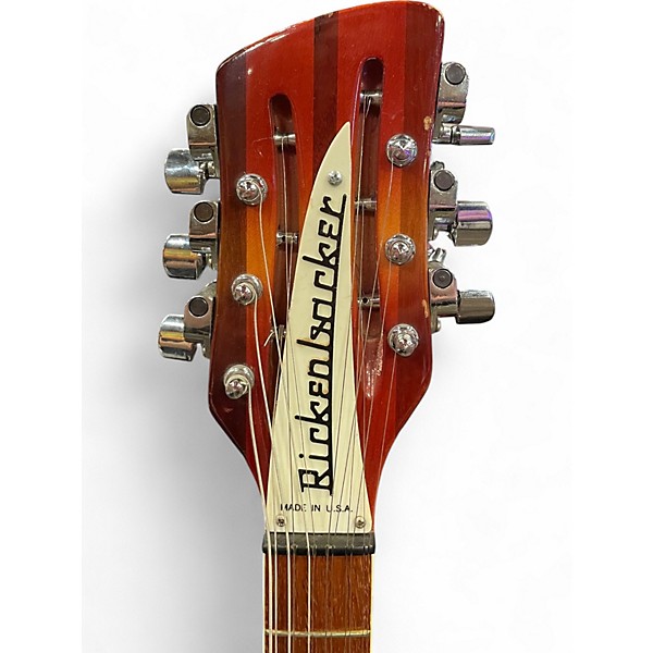 Vintage 1986 Rickenbacker 360/12 Cherry Sunburst Hollow Body Electric Guitar